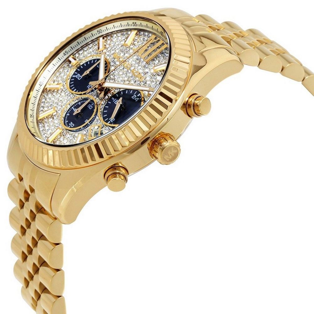 Men's Gold-Tone Lexington Chronograph Watch MK8494 - immagine 2