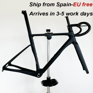 Spinta telaio da strada completamente in carbonio freno a disco Max 700 * 32C AERO telaio per bicicletta da strada BSA cavo interno completo con manubrio DI2