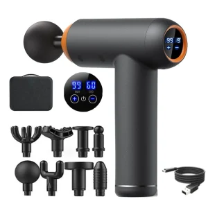 Pistola per massaggio a 99 marce Pistola per fascia intelligente Strumento per massaggiatore elettrico per il collo per massaggio del corpo Rilassamento Fitness Sollievo dal dolore muscolare