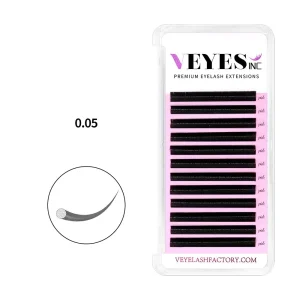 Veyes Inc estensioni delle ciglia individuali ciglia finte di visone 0.05mm veyellash Professionals Classic Soft Natural Lash all’ingrosso all’ingrosso