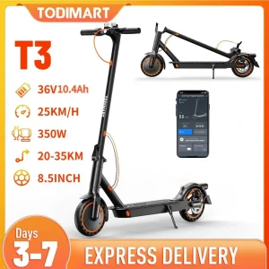 Scoot elettrico TODIMART T3 per adulti 350W motore potente 36V 10.4AH 20-30KM APP leggera