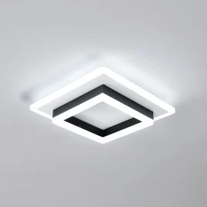 Plafoniera quadrata in acrilico Lampada da soffitto moderna a LED, plafoniere a LED bianche 6500K per camera da letto, ufficio, cucina, soggiorno