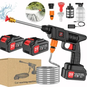 50Bar Cordless Ad Alta Pressione Lavatrice Per Auto Pistola Ad Acqua A Spruzzo Generatore di Schiuma Pistola Ad Acqua Spray Pulitore Lavatrice Per Auto per la Casa ﻿