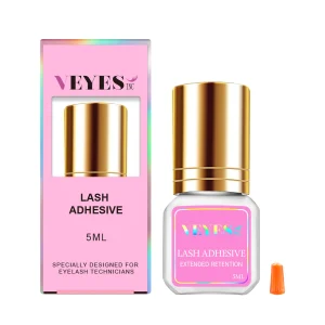 Veyes Inc 5ml Colla per estensioni delle ciglia Veyelash 1-2 secondi Adesivo per ciglia ad asciugatura rapida 7 settimane di ritenzione Colla per volume Strumenti per il trucco