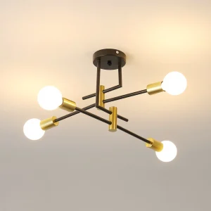 Lampada da soffitto industriale vintage, luce in vetro per camera da letto, soggiorno, corridoio, sala da pranzo, balcone [Lampadina E27 non inclusa]