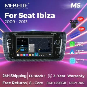 MEKEDE Android 14 Auto Radio Per Seat Ibiza 6j 2009 2010 2011 2012 2013 8 Core CarPlay Lettore Multimediale di Navigazione FM Autoradio