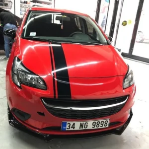 Set di 3 Spoiler Anteriori per Opel Corsa E 2014-2019, Kit Carrozzeria, Accessori Auto, Diffusore Sportivo