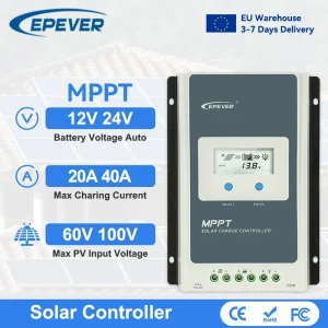 epever mppt regolatore di carica mppt EPEVER Tracer 20A 40A MPPT regolatore di carica solare 12V 24V regolatore solare automatico Display LCD Max PV 60V 100V Tracer 2206AN 4210AN regolatore di carica