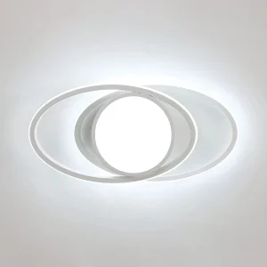 Plafoniera a LED, Lampada da soffitto a LED rotonda doppia bianca, Luce bianca fredda 6500K per camera da letto, cucina, soggiorno, sala da pranzo