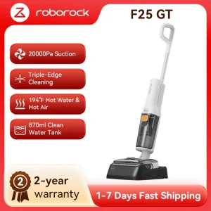 roborock F25 GT aspirapolvere/liquidi, 20.000 Pa, pulizia elettrica dei bordi, autopulizia e asciugatura ad alta temperatura a 90 °C