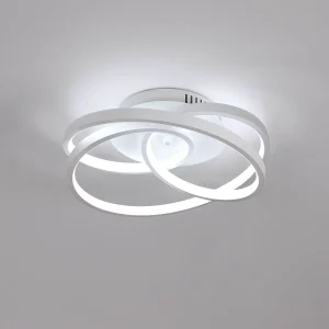 Lampada da soffitto moderna, design ad anello per plafoniera a LED da 40 W, plafoniera a LED bianco freddo 6500 K per soggiorno, camera da letto