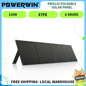 Pannello Solare Pieghevole POWERWIN 110W PWS110, Alta Efficienza 24% 12V per Generatore Solare – Essenziale per Campeggio all’Aperto