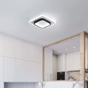 Lampada da soffitto moderna, plafoniera a LED in acrilico lampada da soffitto di forma quadrata bianca per balcone corridoio, bianco freddo 6500K