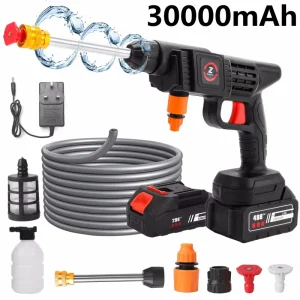 Pistola ad acqua pulita ad alta pressione senza fili Max 70BAR mAh produttore di Spray in schiuma lavatrice per auto per il parcheggio dell’auto di casa