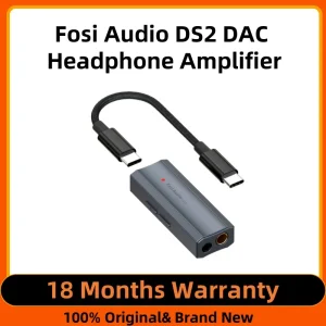 Fosi Audio DS2 Nuovo Mini Audio USB DAC Amplificatore per cuffie DSD DAC Amp Supporto 32bit/384kHz con doppi uscite da 3,5 mm e 4,4 mm