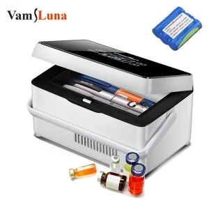 Piccolo frigorifero portatile Medicina per insulina Batteria da 10200 Ah Scatola per pillole Medicina USB ricaricabile Incubatrice refrigerata per auto