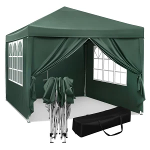 WOLTU Tenda da giardino pieghevole a baldacchino 3x3m Protezione solare UV impermeabile con borsa per il trasporto Parasole Riparo da campeggio Pavillon Gazebo