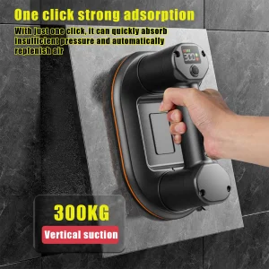 Sollevatore a vuoto per impieghi gravosi a ventosa elettrica di grado industriale da 300KG per piastrelle di granito pietra di legno di vetro 3600mAh Batte