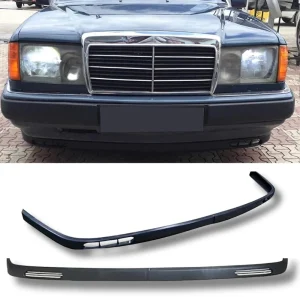 Per Mercedes S124 2 pezzi paraurti anteriore Lip Body Kit Spoiler Splitter diffusore parti di sintonia professionale in plastica ABS di alta qualità