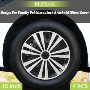 Copriruota da 4 pezzi Design coprimozzi per ruote in acciaio da 15 pollici Pneumatico R15 per la maggior parte delle auto di famiglia