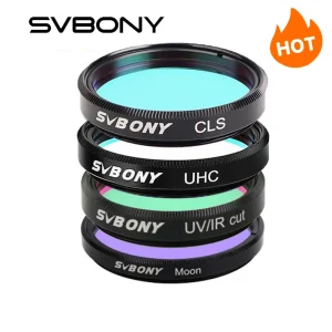 Filtro per telescopio Svbony 1,25”/2” UHC+CLS+Luna+UV/IR Set di filtri per fotografia astronomica visiva del cielo profondo