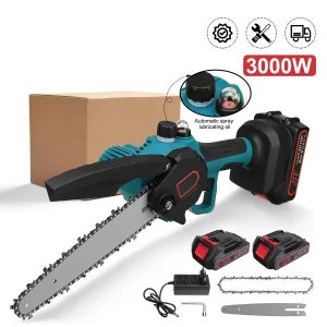 Motoseghe elettriche a batteria da 8 pollici 3000W sega da potatura potente sega da potatura per la lavorazione del legno seghe da giardino utensili elettrici per batteria Makita 18V