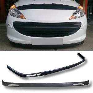 Per Peugeot 207 2 pezzi paraurti anteriore Lip Body Kit Spoiler Splitter diffusore parti di sintonia professionale in plastica ABS di alta qualità