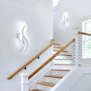 Moderna applique da parete per interni a LED bianco, lampada da parete bianca fredda 6500K per piccoli spazi, bagno, corridoio, scala, ingresso