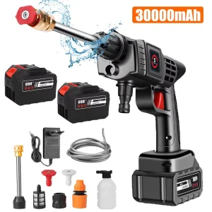 200W 50Bar Cordless Pistola a spruzzo ad alta pressione Lavatrice per auto Pistola per lavaggio Macchina per la pulizia ad alta potenza Utensile elettrico per Makita 18V Batteria