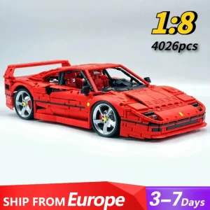 4026PCS Technik X001 Rosso Super SportsCar F40 Modello MOC-140629 Classic Racing Assemblaggio Building Block FAI DA TE Assemblare Giocattolo Regalo Del Capretto