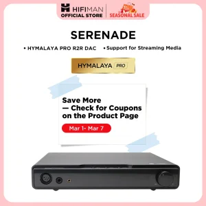 HIFIMAN SERENADE Amplificatore per cuffie Hi-Fi DAC e classe A con DAC HYMALAYA PRO R2R, streaming multimediale, rete cablata LAN, nero