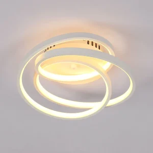 Plafoniera a LED, plafoniere moderne creative di personalità rotonda bianca, 40W bianco caldo 3000K per camera da letto, corridoio