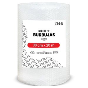 Rotolo di bolle largo 30 cm e lungo 20 m pretagliato ogni 50 cm – Ideale per imballaggi, spostarsi, protezione, scatole
