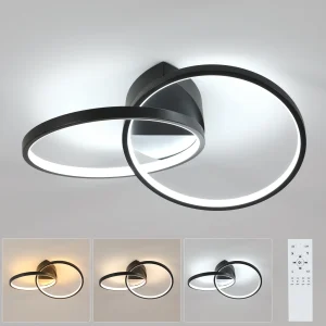 Plafoniera da incasso a LED nera con telecomando, dimmerabile 3000-6500K per soggiorno, sala da pranzo, cucina, camera da letto