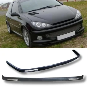 Per Peugeot 206 2 pezzi paraurti anteriore Lip Body Kit Spoiler Splitter diffusore parti di sintonia professionale in plastica ABS di alta qualità