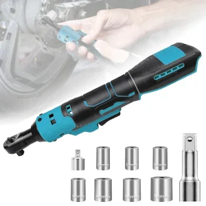 90 °   Strumento chiave ad angolo retto Chiave a cricchetto a batteria Cacciavite elettrico ricaricabile Rimozione dado per batteria Makita