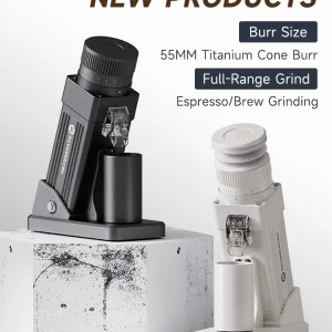 STARSEEKER E55Pro Macinacaffè elettrico 55MM Cono per caffè espresso sbavatura Regolazione continua della finezza Macinacaffè per birra fredda Nero