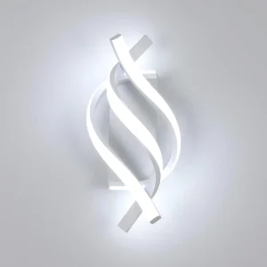 Lampada da parete moderna Lampada da parete bianca a LED per interni 22W Luce bianca 6500K per corridoio Camera da letto Soggiorno Scale