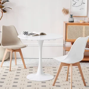 Tavolo rotondo fisso gin cucina sala da pranzo soggiorno mobili in stile moderno nordico piccolo tavolo da balcone nero 80CM