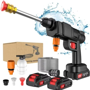 Pistola ad acqua spray per lavaggio pulito ad alta pressione senza fili da 1000 W Lavatrice ad acqua a pressione per lavaggio auto per batteria Makita 18 V