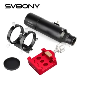 Svbony Cannocchiale guida per telescopio con focheggiatore elicoidale Rapporto focale f4 1.25″ Doppia focheggiatura elicoidale con morsetto a coda di rondine media SV106