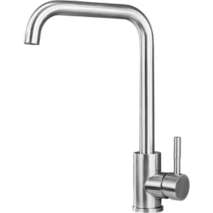 Rubinetto da cucina rotante a 360° ° , Rubinetti per lavello da cucina a maniglia singola in acciaio inossidabile SUS304 con aeratore, miscelatore per lavello da cucina spazzolato ad alta pressione