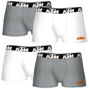 Set di boxer da 4 ktm bianchi e grigio chiaro