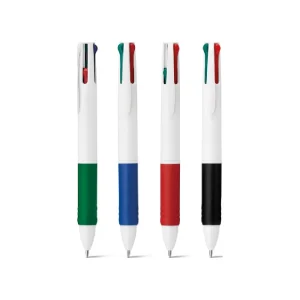Penna a sfera Pincello, set di penne bianche 4/10/24 con 4 colori di Bolis, penna retrattile multicolore a 4 colori in 1, 0,7 mm, cancelleria, materiale scolastico per ufficio, penna da scrittura