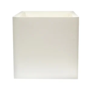 Vaso cubo Dan-I 30 cm bianco – Wellhome