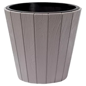 Vasi Prosperplast IN LEGNO 54L. Grande giardino in plastica resistente marrone