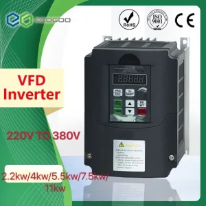 Inverter da 4KW-11KW 220V a 380V Trifase, Azionamento a Frequenza Variabile (VFD), Inverter VFD 400Hz