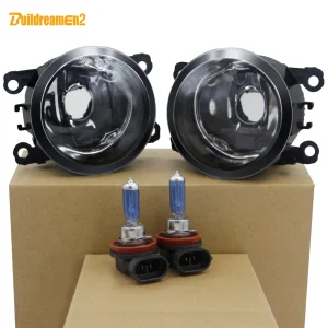 Buildreamen2 2 X fendinebbia alogena per Fiat 500 Panda Punto Evo Sedici 55W 100W paraurti anteriore per auto fendinebbia bianco caldo giallo 12V