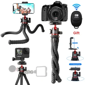 Ulanzi MT-11 Mini treppiede flessibile Octopus per Gopro iPhone Smartphone DSLR SLR Fotocamera Vlog Treppiede portatile 2 in 1 per selfie stick