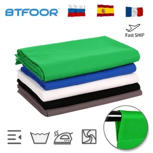 Schermo verde Chromakey Cromakey Fondali Panno Fotografia Sfondo Fondale in cotone liscio per riprese video in studio fotografico